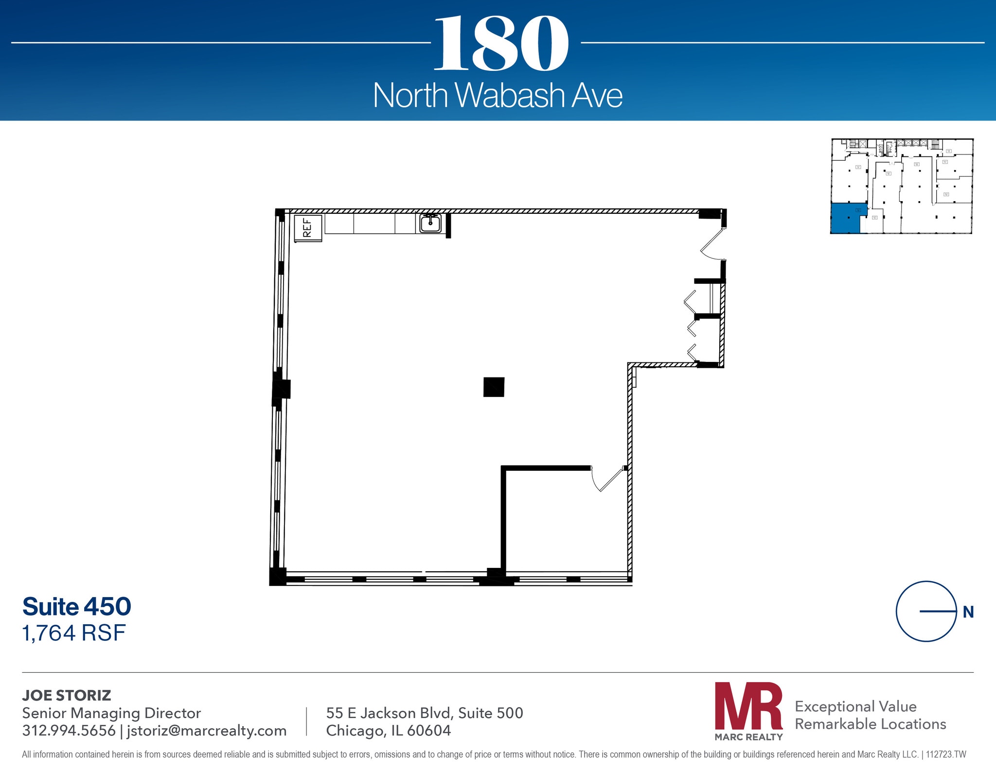 180 N Wabash Ave, Chicago, IL to rent Floor Plan- Image 1 of 5