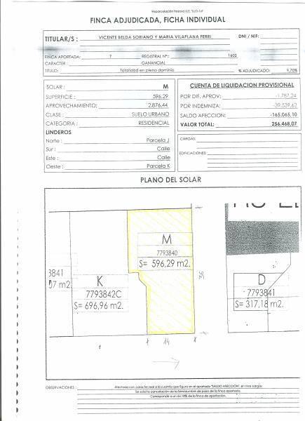Land in València, Valencia to rent Site Plan- Image 1 of 3