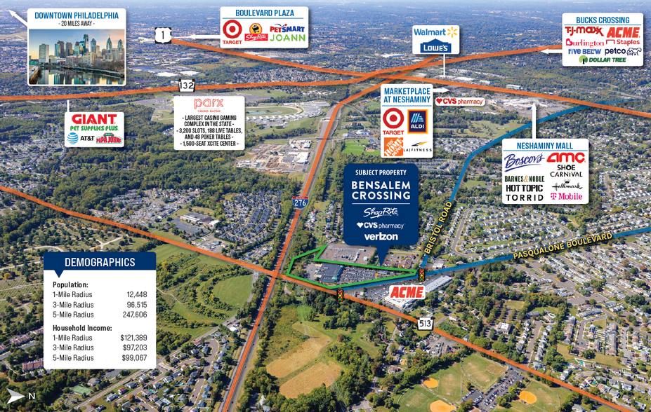 Bensalem Crossings portfolio of 2 properties for sale on LoopNet.co.uk - Aerial - Image 3 of 3