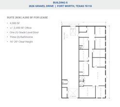 2501-2519 Gravel Dr, Fort Worth, TX to rent Floor Plan- Image 1 of 1