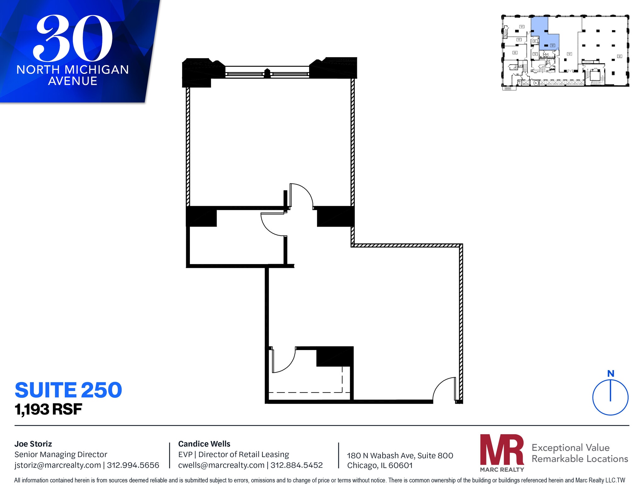 30 N Michigan Ave, Chicago, IL to rent Floor Plan- Image 1 of 7