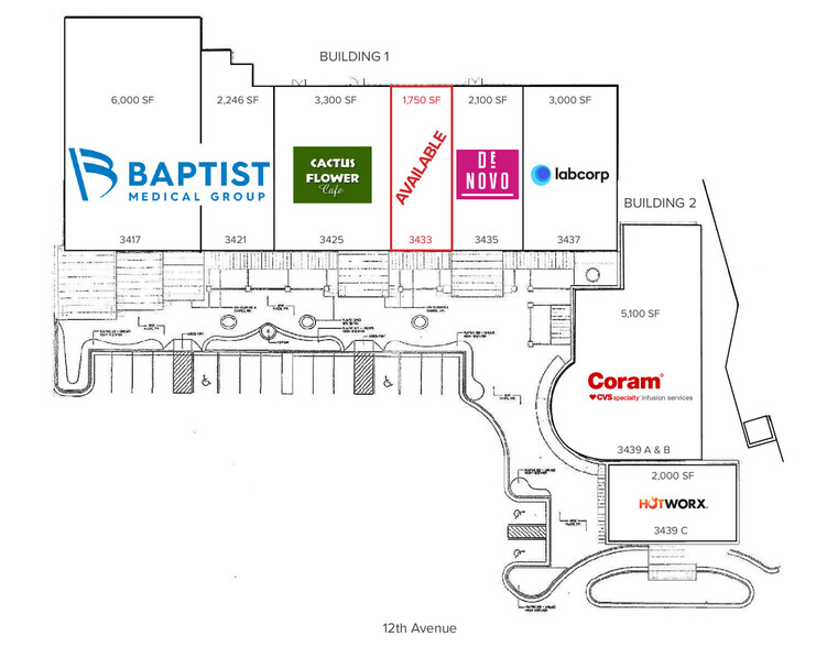 3419 N 12th Ave, Pensacola, FL for rent - Site Plan - Image 3 of 7