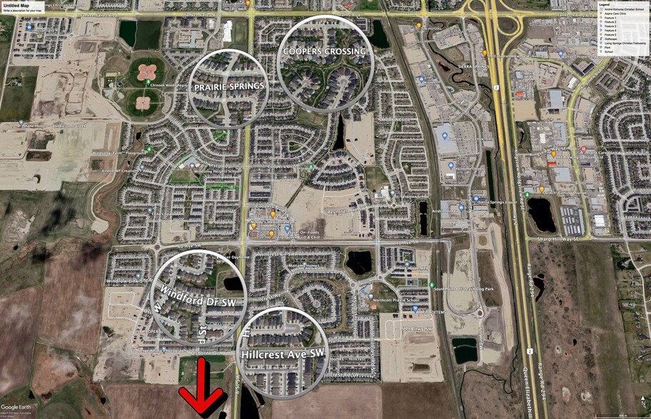 Q NE Sec 23 TWP 26 Range 1 Meridian 5, Airdrie, AB for sale - Aerial - Image 1 of 12