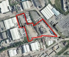 Wyndham Clos, Bridgend, MGN - aerial  map view