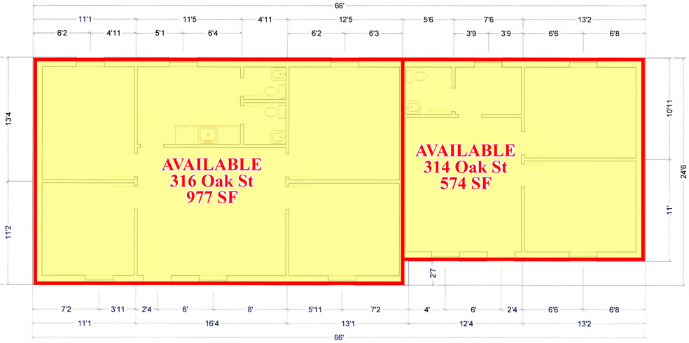 314-316 Oak St, Eastman, GA for rent - Floor Plan - Image 3 of 5