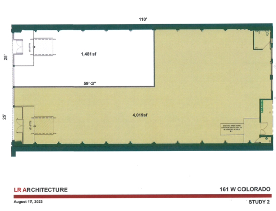 161 W Colorado Blvd, Pasadena, CA for rent - Floor Plan - Image 2 of 4