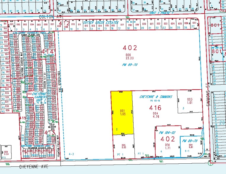 W Cheyenne Ave, North Las Vegas, NV for sale - Plat Map - Image 2 of 2