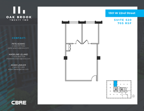 1301 W 22nd St, Oak Brook, IL for rent Floor Plan- Image 1 of 2