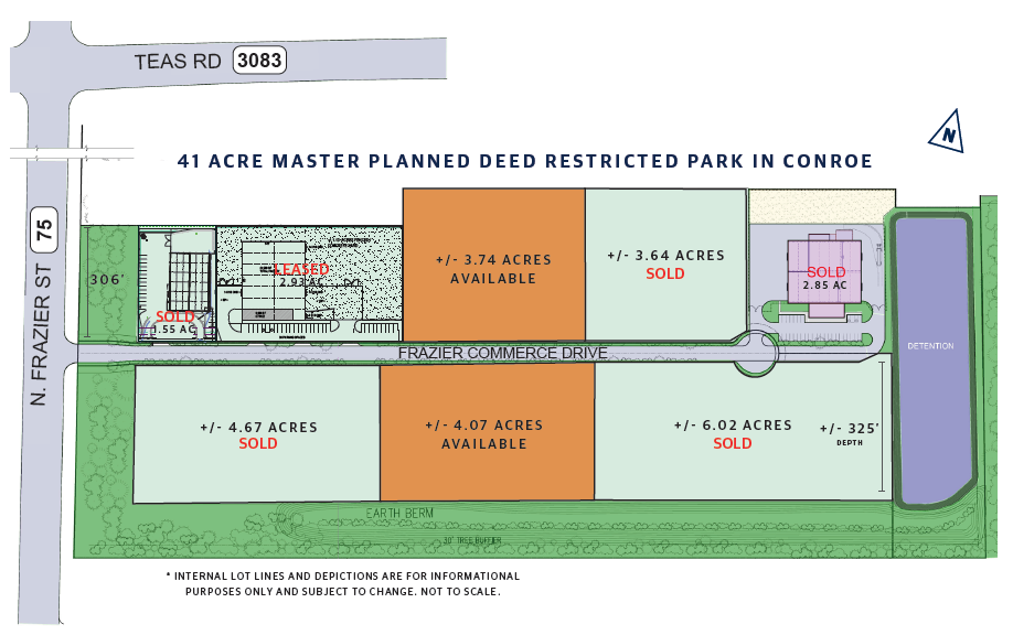 N Frazier St & Frazier Commerce Dr, Conroe, TX for rent - Site Plan - Image 2 of 2