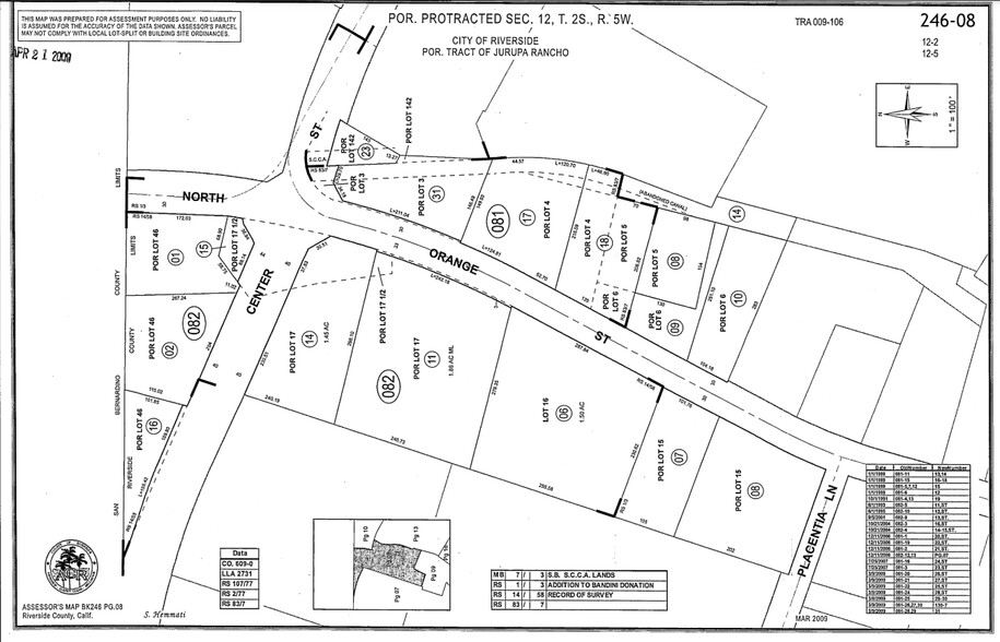 351 N Orange St, Riverside, CA for rent - Plat Map - Image 3 of 3