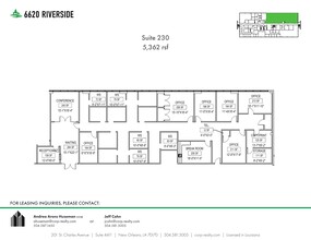 6660 Riverside Dr, Metairie, LA for rent Site Plan- Image 1 of 1