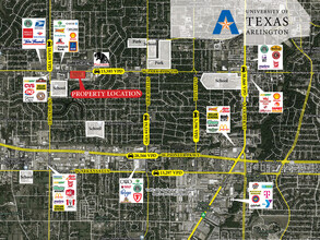 2220-2224 W Park Row Dr, Arlington, TX - aerial  map view