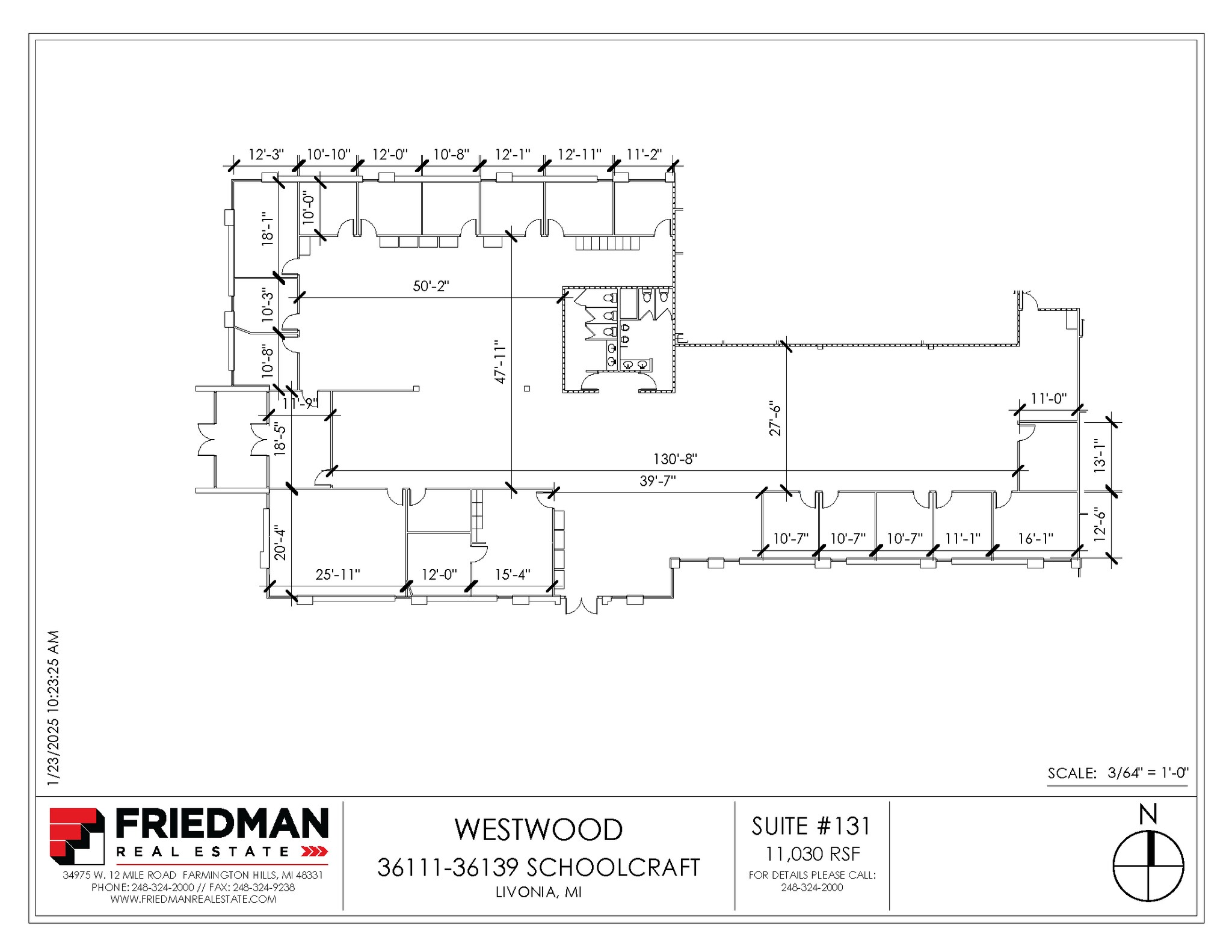 36133-36139 Schoolcraft Rd, Livonia, MI to rent Floor Plan- Image 1 of 2