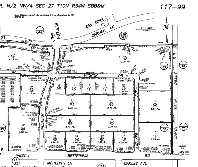 W Betteravia Rd & Walker Ave, Santa Maria, CA for rent - Plat Map - Image 2 of 4