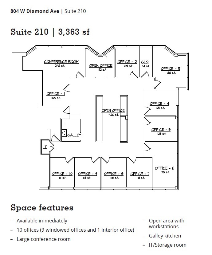 804 W Diamond Ave, Gaithersburg, MD for rent Floor Plan- Image 1 of 7