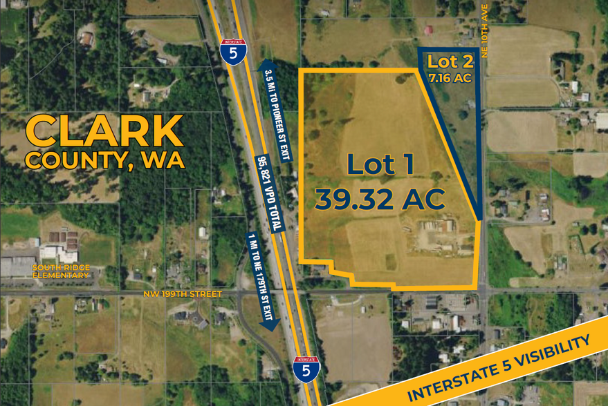 Ridgefield I-5 Business Park Land portfolio of 2 properties for sale on LoopNet.co.uk - Aerial - Image 1 of 1