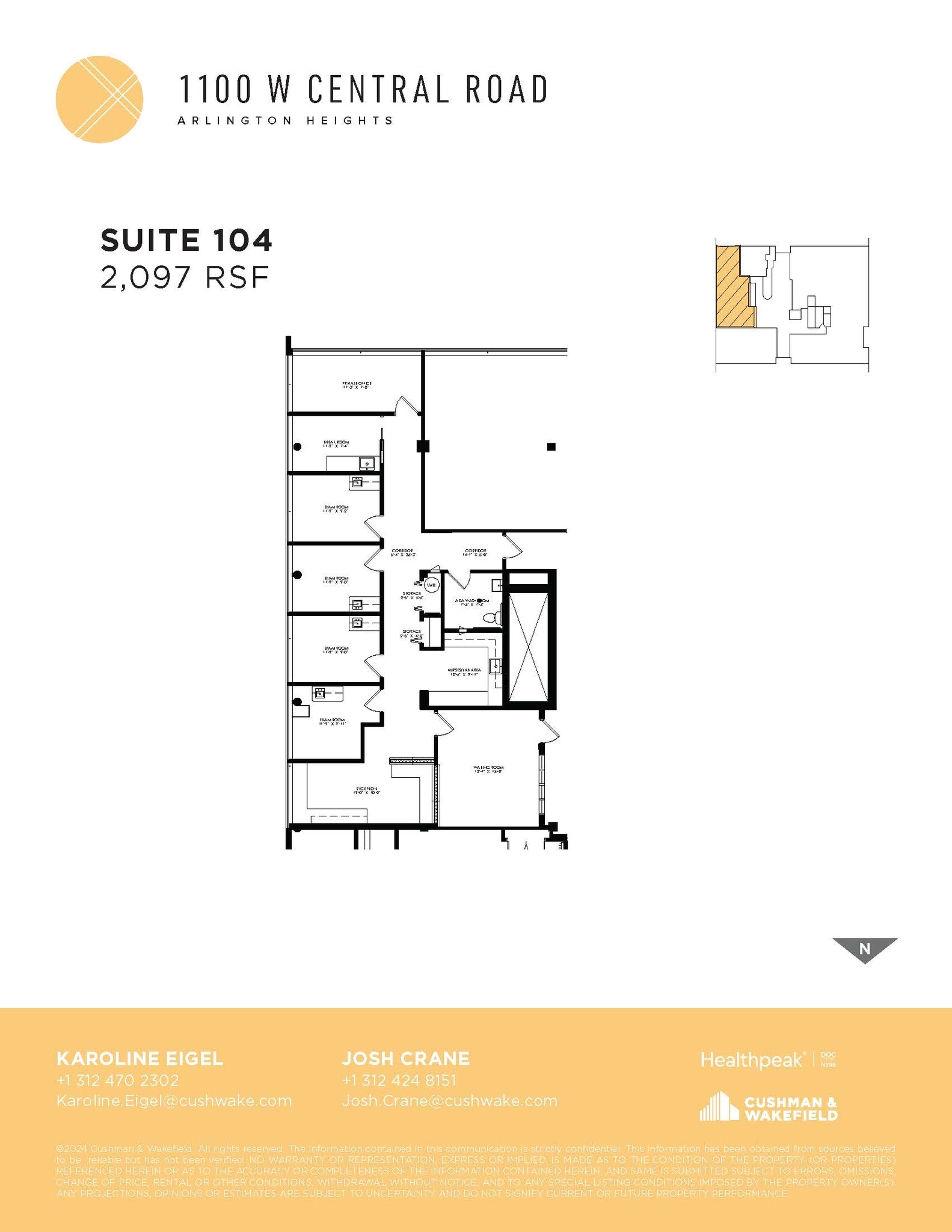 1100 W Central Rd, Arlington Heights, IL to rent Floor Plan- Image 1 of 1