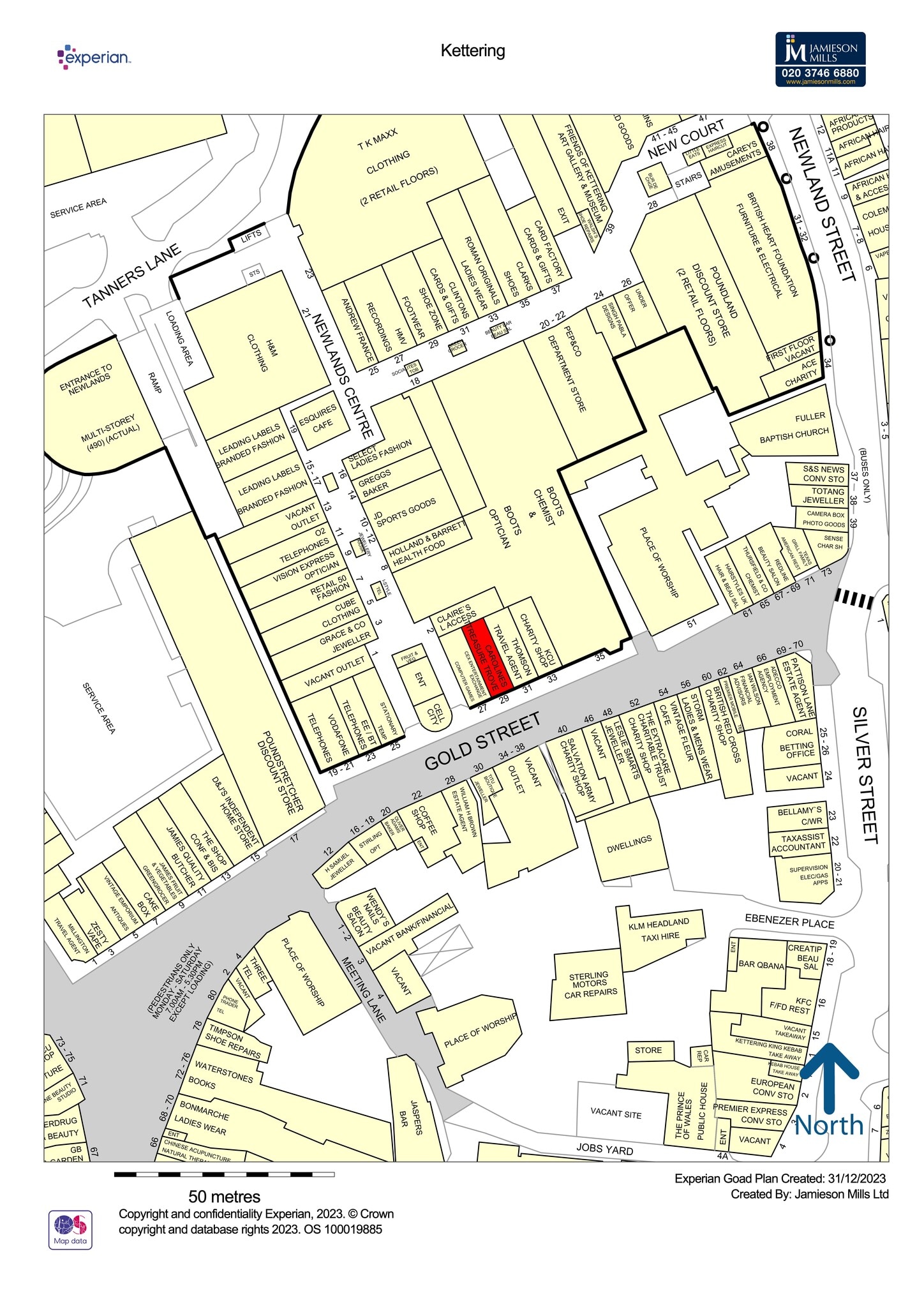 Gold St, Kettering to rent Site Plan- Image 1 of 2