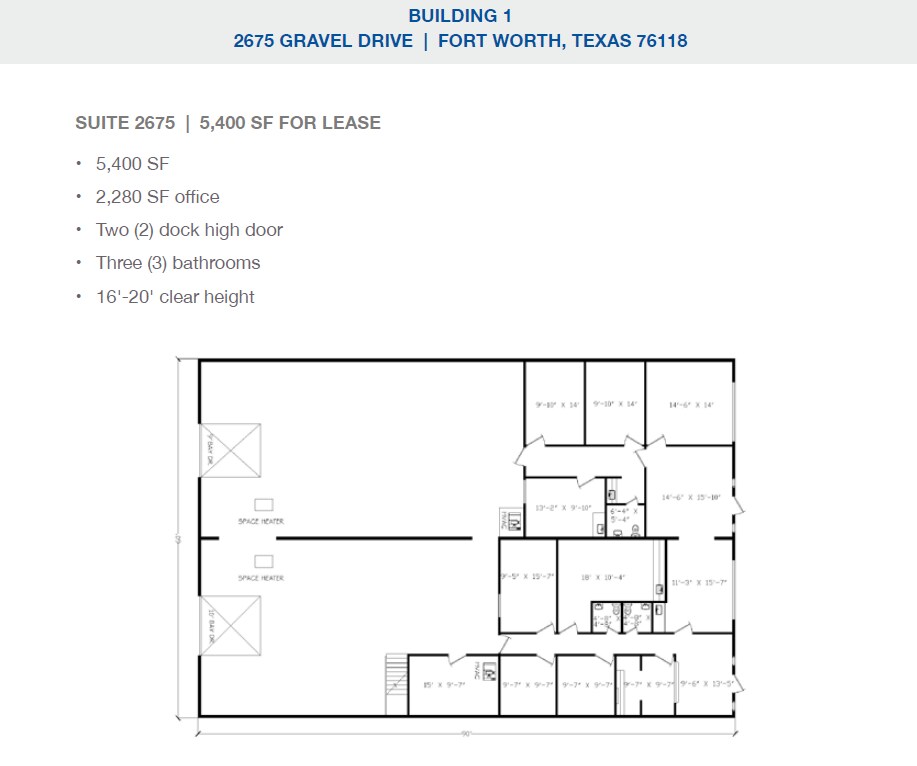 2501-2519 Gravel Dr, Fort Worth, TX to rent Floor Plan- Image 1 of 1
