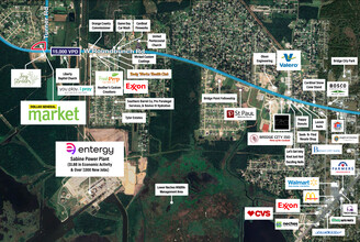 2970 Roundbunch Road, Orange, TX - aerial  map view