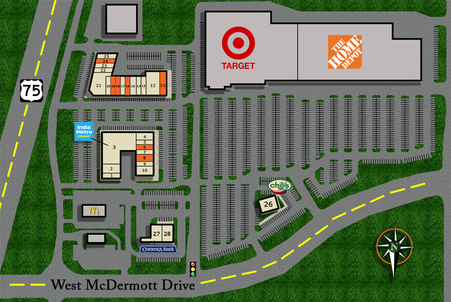 204-210 Central Expy, Allen, TX for rent - Site Plan - Image 2 of 2