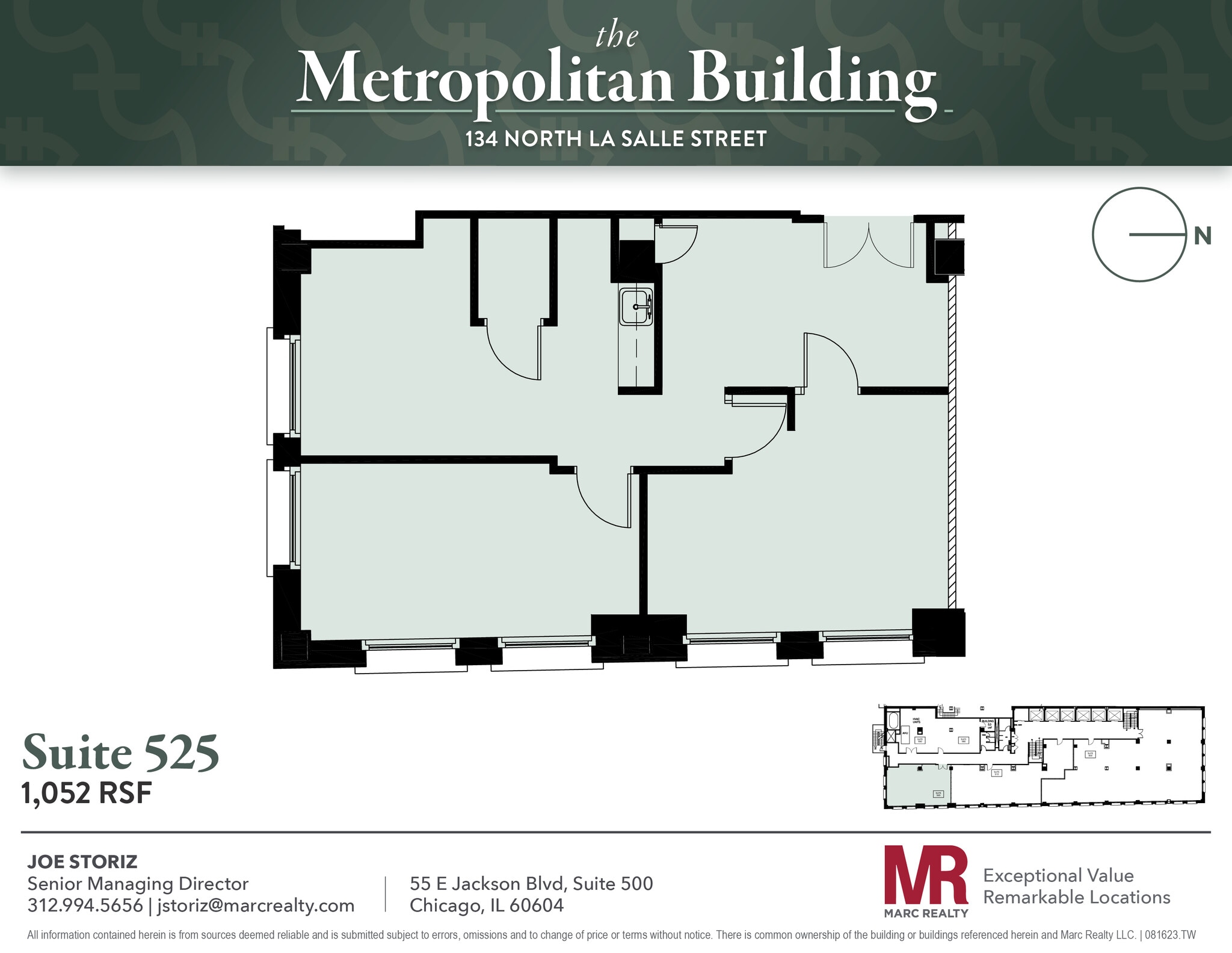 134 N LaSalle St, Chicago, IL to rent Floor Plan- Image 1 of 6