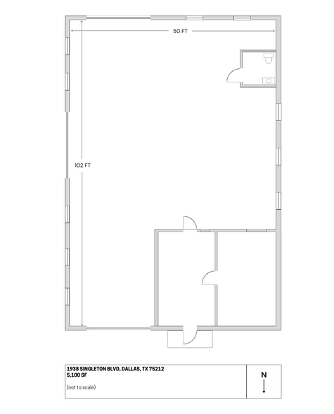 1938 Singleton Blvd, Dallas, TX for rent - Floor Plan - Image 2 of 3