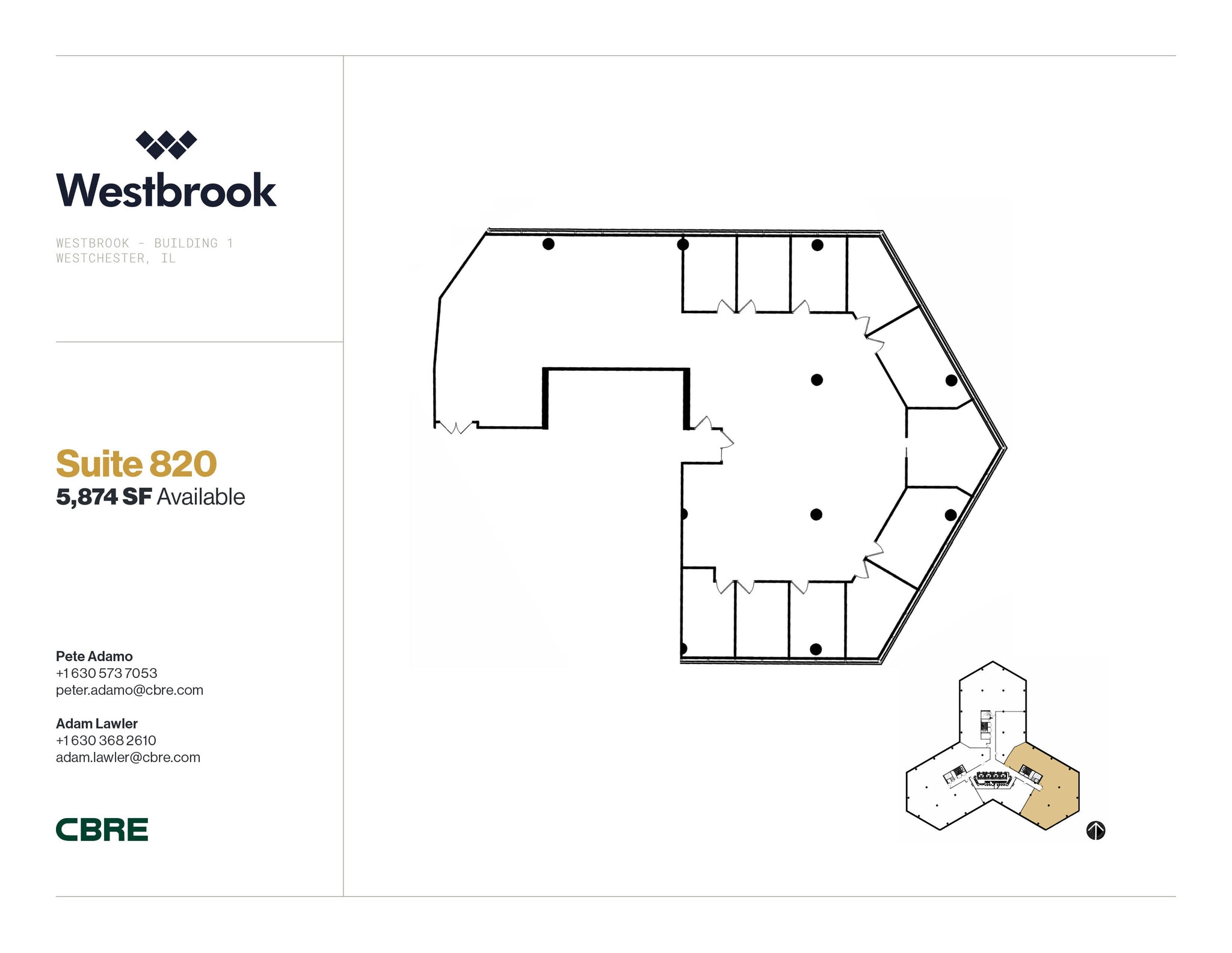 1 Westbrook Corporate Ctr, Westchester, IL to rent Floor Plan- Image 1 of 1