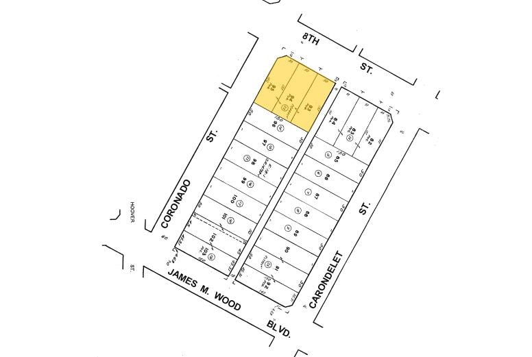 2520 W 8th St, Los Angeles, CA for rent - Plat Map - Image 2 of 5