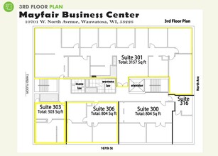 10701 W North Ave, Wauwatosa, WI for rent Floor Plan- Image 2 of 2