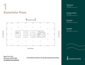 1 Rockefeller Plaza, New York, NY to rent Floor Plan- Image 1 of 1