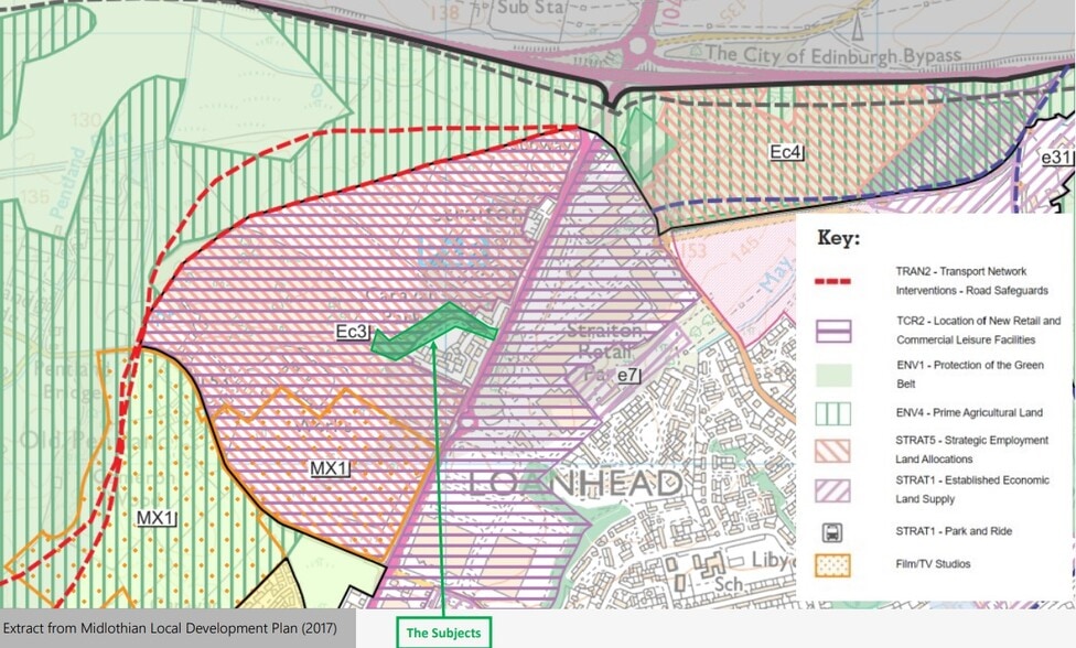 Straiton Rd, Loanhead to rent - Site Plan - Image 2 of 2
