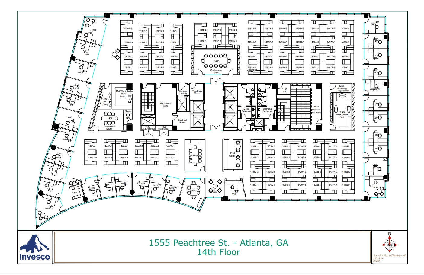 1555 Peachtree St, Atlanta, GA to rent Floor Plan- Image 1 of 1