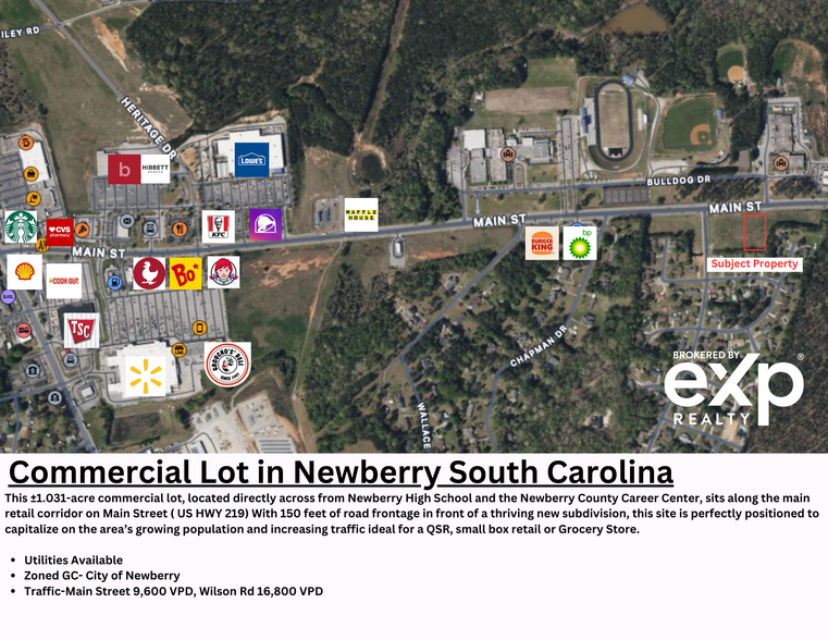 Main Street/Hwy 219 Hwy, Newberry, SC for sale - Building Photo - Image 1 of 2