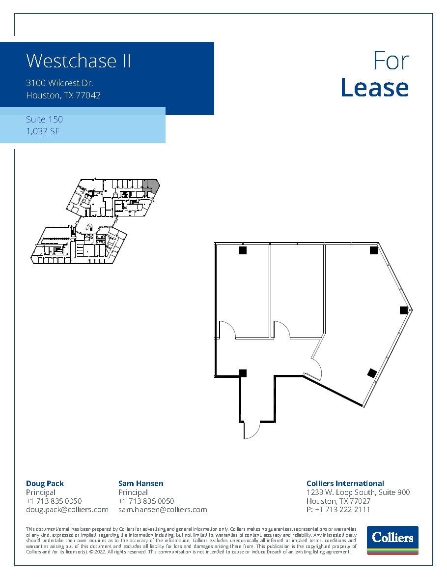 3000 Wilcrest Dr, Houston, TX for rent Floor Plan- Image 1 of 2