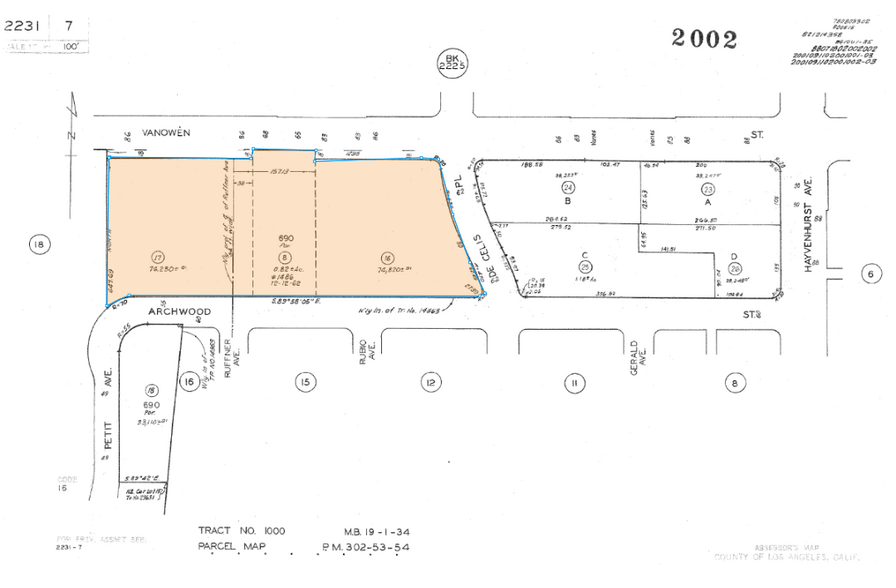 16600 Vanowen St, Van Nuys, CA for sale - Plat Map - Image 1 of 1