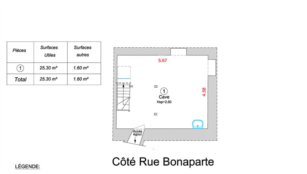 Retail in Paris to rent - Floor Plan - Image 2 of 3