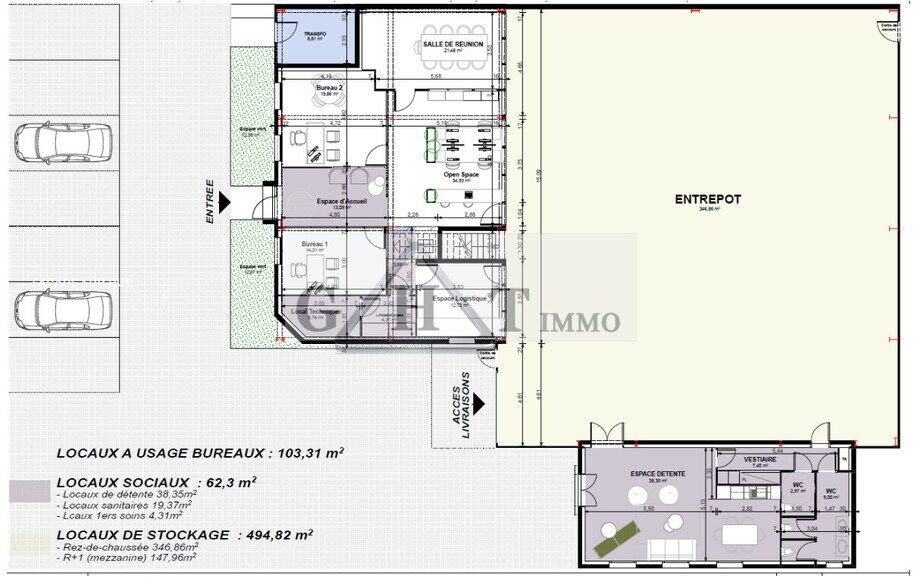 Industrial in Chilly-Mazarin to rent - Floor Plan - Image 1 of 2