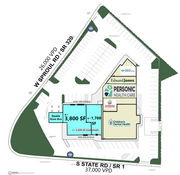 905 W Sproul Rd, Springfield, PA for rent - Site Plan - Image 2 of 4