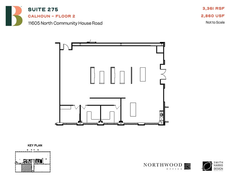 11605 N Community House Rd, Charlotte, NC for rent - Floor Plan - Image 2 of 2