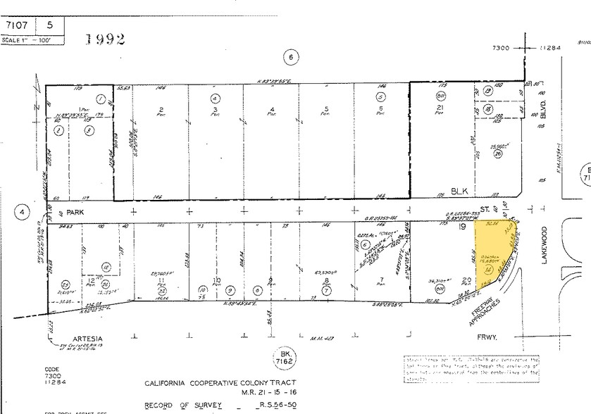 17115 Lakewood Blvd, Bellflower, CA for rent - Plat Map - Image 2 of 7