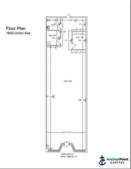 1603 Union Ave, Memphis, TN for rent - Floor Plan - Image 2 of 2