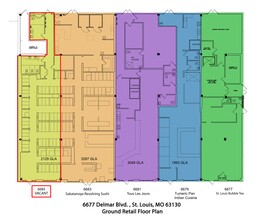 6677-6683 Delmar Blvd, University City, MO for rent Site Plan- Image 2 of 6