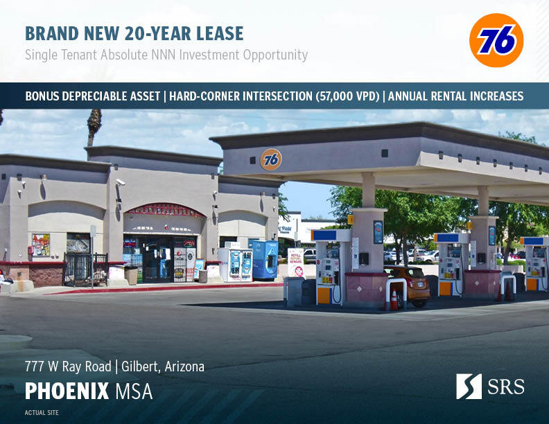 777 W Ray Rd, Gilbert 85233 76 Gas Station New 20yr Abs NNN w