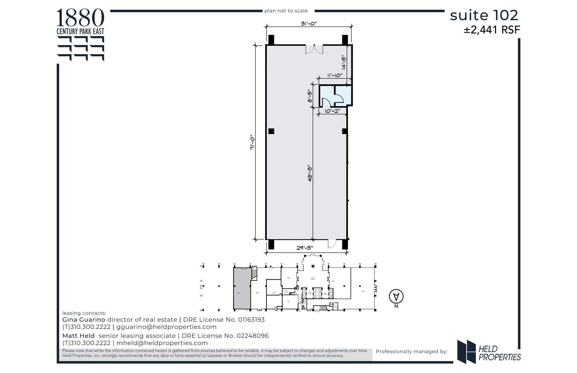 1880 Century Park E, Los Angeles, CA to rent Floor Plan- Image 1 of 2