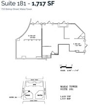 733 Bishop St, Honolulu, HI to rent Floor Plan- Image 1 of 1