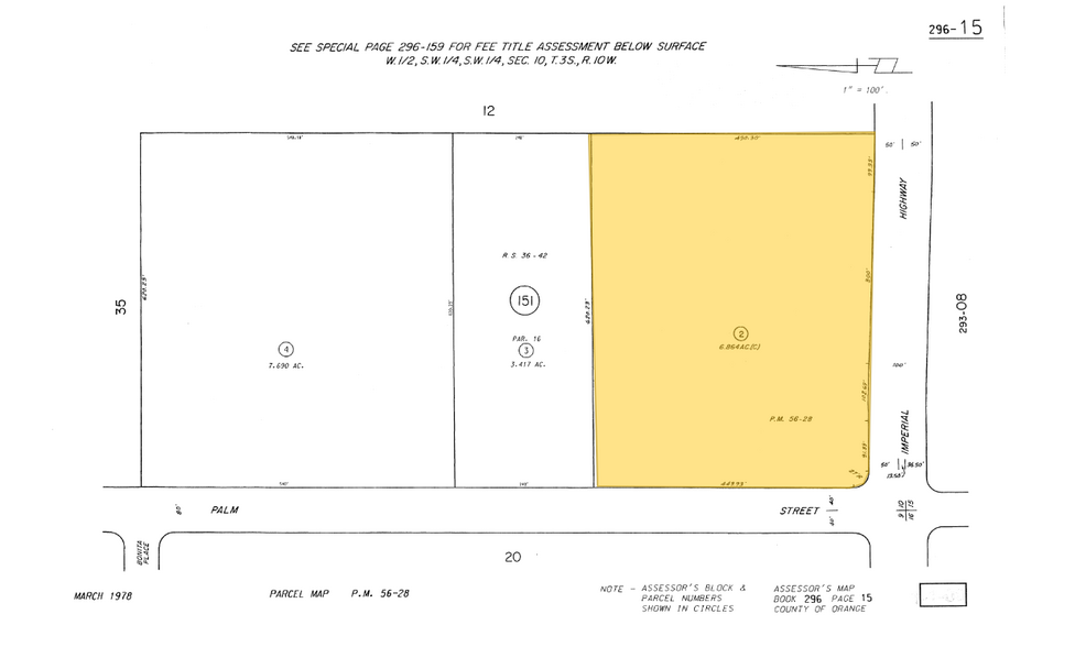 4070 N Palm St, Fullerton, CA for rent - Plat Map - Image 2 of 2