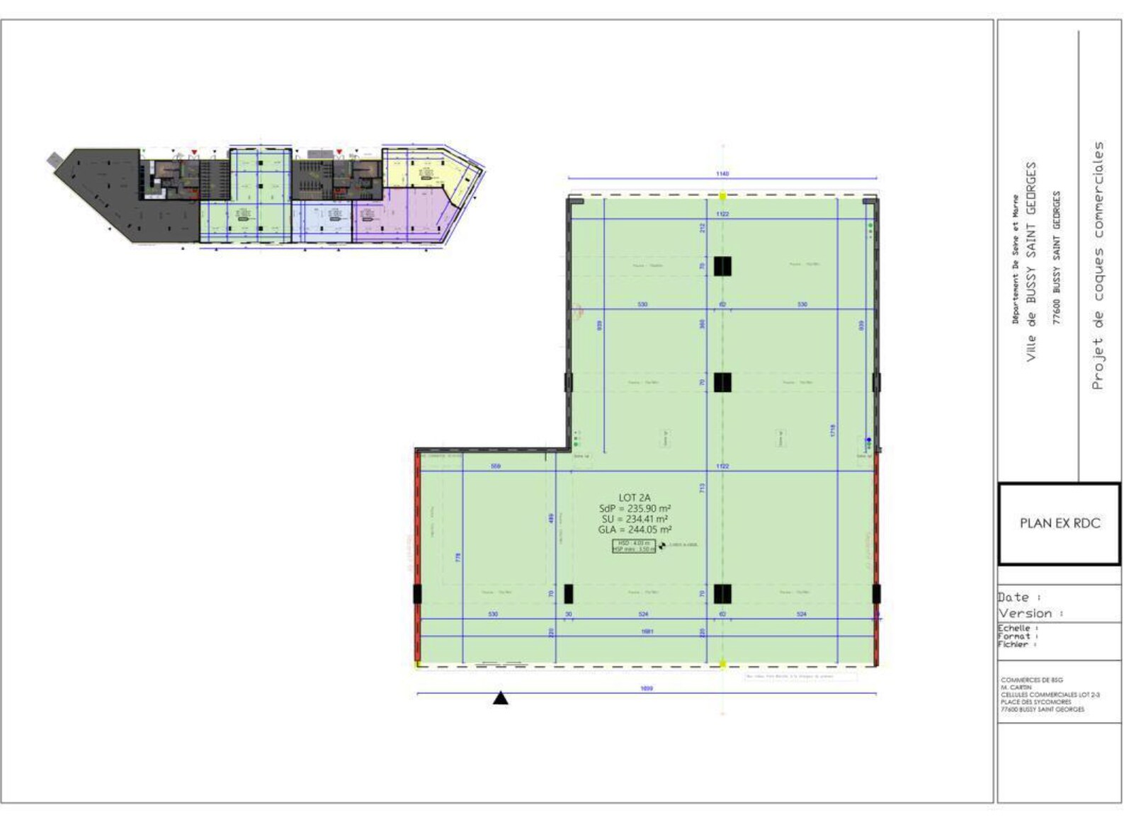 Retail in Bussy-Saint-Georges to rent Site Plan- Image 1 of 1
