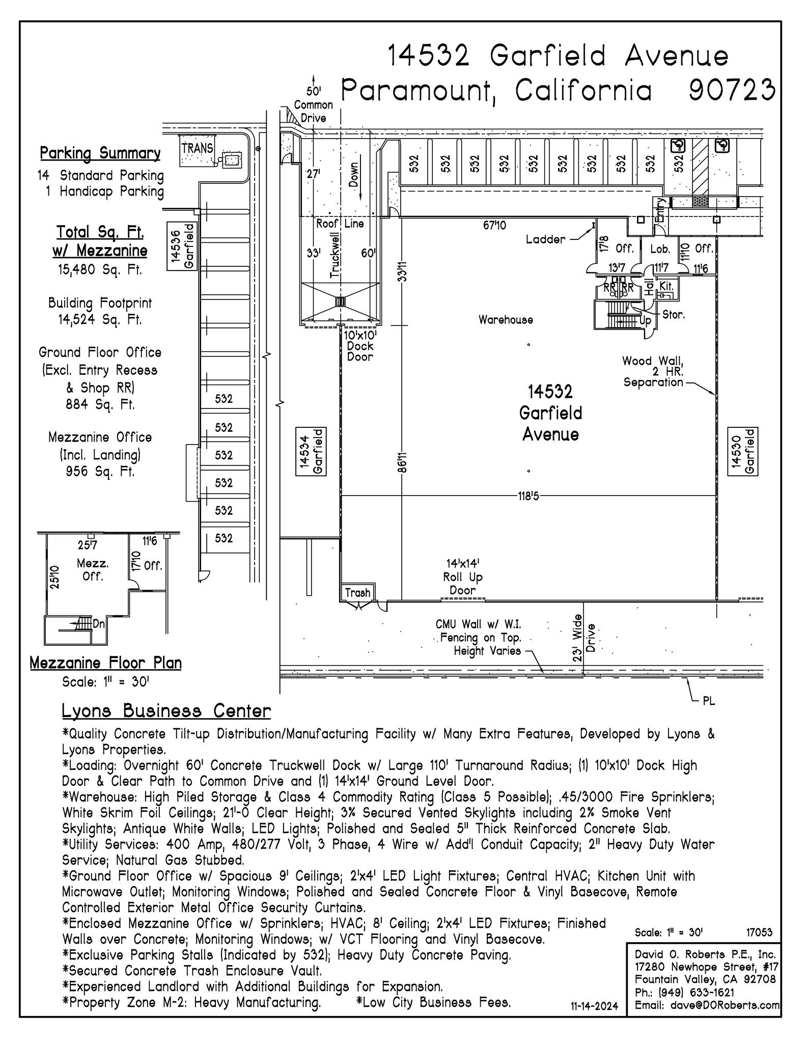 14512-14518 Garfield Ave, Paramount, CA for rent Site Plan- Image 1 of 1