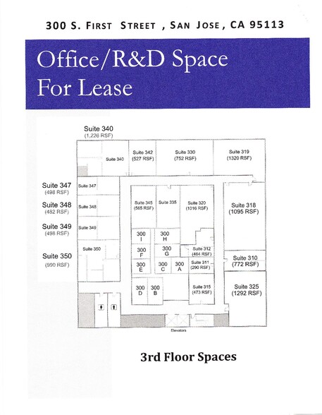 300-322 S 1st St, San Jose, CA for rent - Floor Plan - Image 2 of 4